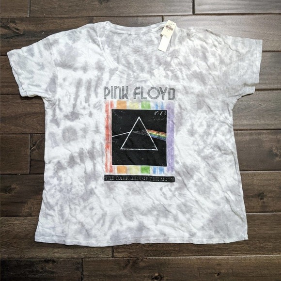 S small new PINK Victoria's Secret Pink Floyd top tee oversized tie dye - Picture 3 of 7